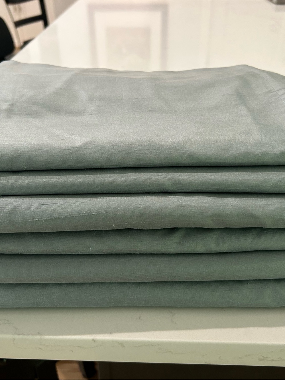 Pottery Barn Solid Sage Green Curtain Panels